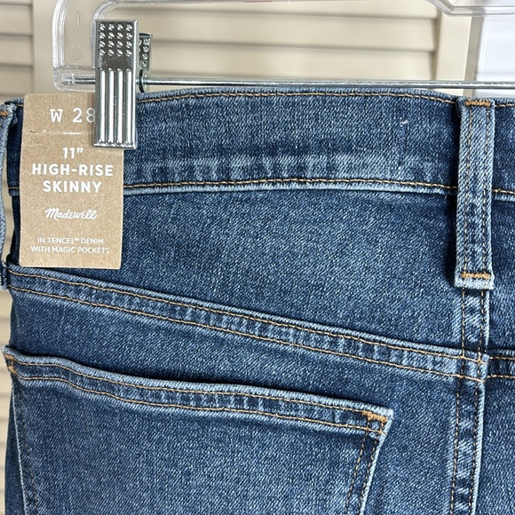 NWT Madewell 11" High-Rise Skinny Jeans Markland Wash Tencel Denim Size 28 - Picture 13 of 16